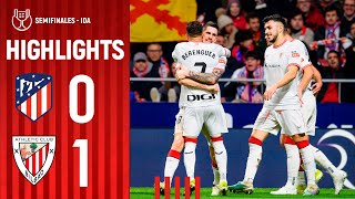 RESUMEN  Atlético de Madrid 01 Athletic Club  Copa 202324 SemifinalIda [upl. by Meit]