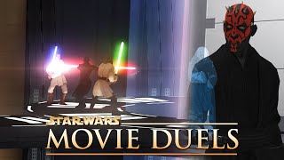 Movie Duels Duel of the Fates QuiGon amp ObiWan vs Darth Maul [upl. by Huei]