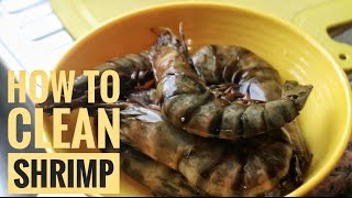 HOW TO CLEAN SHRIMP  Peel and Devein Big Prawns [upl. by Xad503]