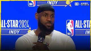 LeBron James Addresses His NBA Future  2024 NBA AllStar Weekend [upl. by Annaigroeg]