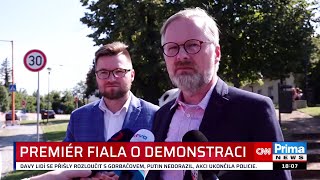 Demonstraci v Praze svolaly síly které se hlásí k proruské orientaci řekl premiér Fiala [upl. by Uriel]