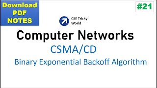 CN CSMACD Binary Exponential Back off Algorithm GATE NETCSE [upl. by Neddy]