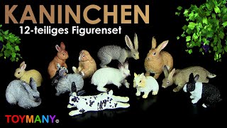 Toymany © 12 Kaninchen  Rabbits  Playset  Spielset  Unboxing amp Review Deutsch  German [upl. by Nylcsoj464]