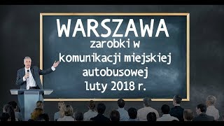 ZTM Warszawa zarobki kierowców w Warszawie [upl. by Seaton]