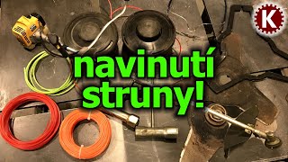 Křovinořezstrunovka  správné navinutí struny [upl. by Eerased109]