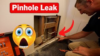 How to Repair a Pinhole Leak in Copper Piping [upl. by Netloc719]