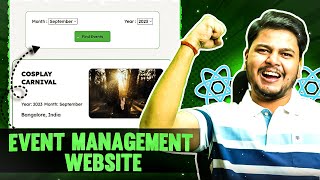 Event Management Application in React JS  React JS project for Beginners  Hindi [upl. by Karney]