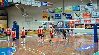 Dandenong vs Victoria Uni Blue  Division 1 Mens 2023 Ballarat Volleyball Tournament [upl. by Pitzer]