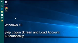 Windows 10  Skip Logon Screen and Load Account Automatically [upl. by Eiba333]