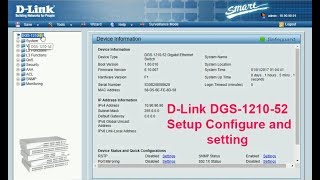 ضبط اعدادات سويتش DLink DGS121052 [upl. by Zetnahs656]
