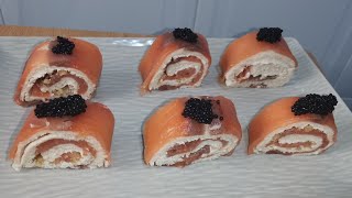 CANAPES ROLLITOS DE SALMON [upl. by Parris]