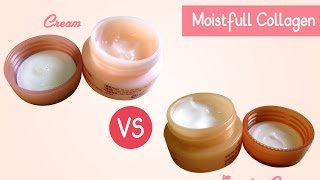 Etude House Moistfull Collagen Enriched cream vs cream [upl. by Holub]