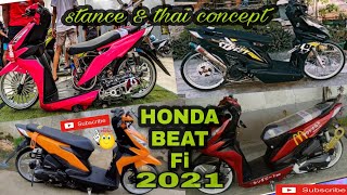 Honda beat fi 2021best stance amp thai concept 🇹🇭🇹🇭 [upl. by Januisz]