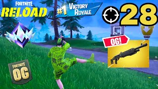 High Elimination Ranked Zero Build Fortnite Reload  OG Gameplay Controller [upl. by Rovaert354]