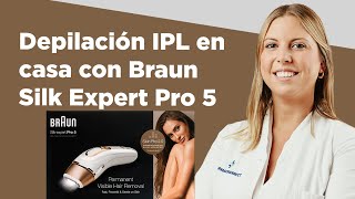 Depilación IPL en casa con Braun Silk Expert Pro 5  Farmaciasdirect [upl. by Alyahsal]