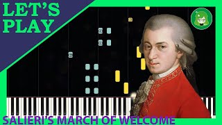 Salieris march of welcome by Wolfgang Amadeus Mozart Piano Tutorial [upl. by Ttebroc609]