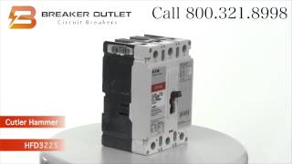 HFD3225 EATON CUTLER HAMMER 225A 600V 65k RATED CIRCUIT BREAKER [upl. by Aleina]