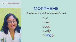 Morphemes in English Language Lata Mishra KRG College Gwalior [upl. by Ierna]