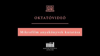 Keresést bemutató oktatóvideó a mikrofilm anyakönyvek adatbázishoz I [upl. by Uke183]