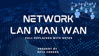 LAN MAN WAN NETWORK  FULL EXPLAINED IN ONE VIDEO WITH NOTES [upl. by Hun]