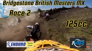 Bridgestone British Masters MX  Round 2 Schoolhouse MX Track  125cc Race 2 restart [upl. by Odo]