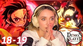 DEMON SLAYER IS A MASTERPIECE🔥 Episodes 18  19 REACTION Season 1 [upl. by Enohs]