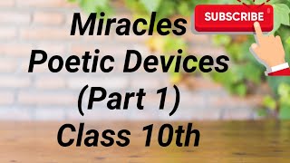 Miracles Explanation of the poem and poetic devices Class 10th part1 [upl. by Bully]