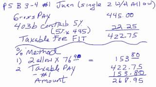 Using the Percentage Method to calculate federal withholding [upl. by Odranar]