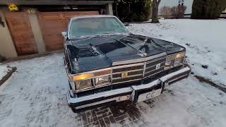 1978 Chrysler Lebaron 360 V8 morning winter cold start 8 degrees [upl. by Hudis]