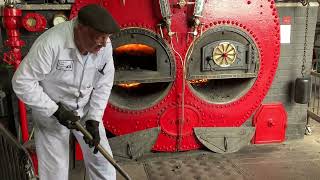 Steam engine Stoking the Boiler [upl. by Greenlee]