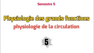 Physiologie circulatoire Activité cardiaque partie 5  Physiologie des grandes fonctions [upl. by Amikat70]