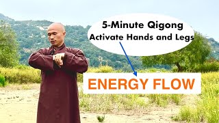 ENERGY FLOW  5Minute Qigong ACTIVATE HANDS and LEGS [upl. by Sorvats571]