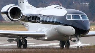 Best Looking Gulfstream G650 Landing amp Take Off at Bern Airport [upl. by Kellia]