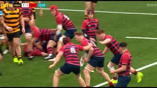 DANIEL VERCOEROGERS TRY  RBAI V BALLYMENA ACADEMY  2024 ULSTER SCHOOLS CUP RUGBY FINAL [upl. by Cofsky667]