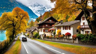 🇨🇭Autumn Driving In Switzerland📍Swiss Village Brienz [upl. by Adnomar]