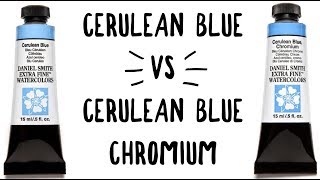 Daniel Smith Color Showdown S2E7 Cerulean Blue vs Cerulean Blue Chromium [upl. by Seaver]