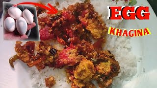 Simple and easy egg khagina recipe ASMR  MR COMPANY COKING [upl. by Leanora650]