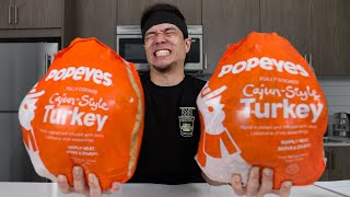 SOLD OUT Popeyes Cajun Thanksgiving Turkey x2 [upl. by Ahsiek]