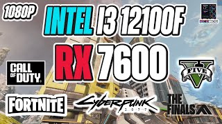 Intel i3 12100F  RX 7600 Benchmarks 2024  5 Games Tested [upl. by Akaya]