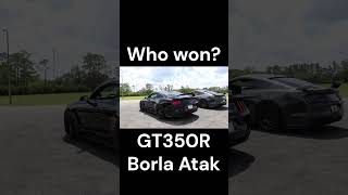 GT350 Corsa Extreme vs GT350R Borla Atak car carengine cars [upl. by Smoht]