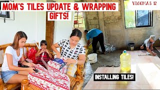 Finally Installing Tiles For Moms House amp Wrapping Gifts For Christmas  vlogmas 12 [upl. by Eeleimaj272]