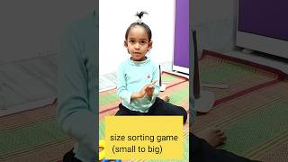 size sorting game small to bigshorts learning [upl. by Prince]