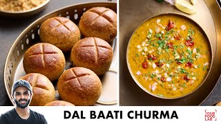 Dal Baati Churma Recipe  स्वादिष्ट दाल बाटी चूरमा  Chef Sanjyot Keer [upl. by Thilda]