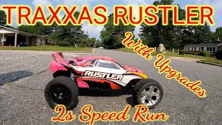 Traxxas Rustler 2wd 2s Speed Run [upl. by Effy]