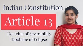 Article 13 of Indian Constitution  With Important Case Laws  Indian Polity [upl. by Eltotsira569]