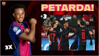 PETARDA U BEOGRADU RUTINSKA POBJEDA  Crvena zvezda vs Barcelona 25 Liga prvaka [upl. by Attem]