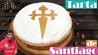 TARTA de SANTIAGO😍😋 TORTA o PASTEL DE ALMENDRA DELICIOSO Receta fácil  403 [upl. by Haleeuqa]