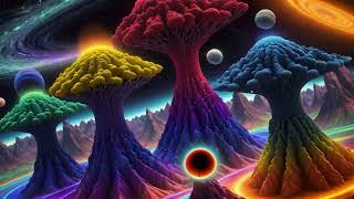 Psychedelic Trance  Magic Mushrooms  Hallucinations mix 2024 AI Graphic Visuals [upl. by Ardnahsal]