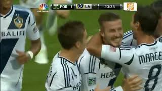 David Beckham Best Free Kick Goal on MLS [upl. by Ardaid852]