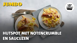 Wat eten we Hutspot met notencrumble en saucijzen [upl. by Odraboel]